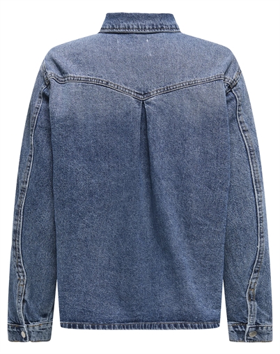 Only - Onlella Pocket Skjorte - Medium Blue Denim